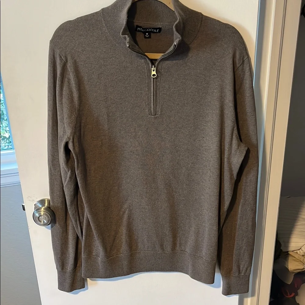 J. Crew Men's Brown Quarter Zip Sweater
